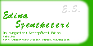 edina szentpeteri business card