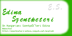 edina szentpeteri business card